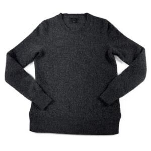 Saks Fifth Avenue 100% Cashmere women Grey M crewneck sweater old money style